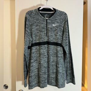 NWOT Nike Golf Black and Gray Dri-Fit Quarter-Zip